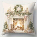 Axyaa Christmas Pillowcase Stove Lamp Ball Gift Cushion Cover Home Decoration 45x45cm