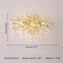 Axyaa Gold Crystal Droplet Ceiling Chandelier LED Lighting