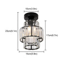 Axyaa Crystal LED Ceiling Lamps: Minimalist Lighting Fixtures for Bedroom, Living Room, Corridor