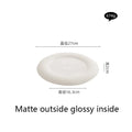 Axyaa White Pearl Dot Ceramic Steak Pasta Dessert Snack Plate Molecular Cuisine Tableware