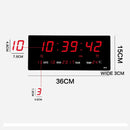 Axya Digital Wall Clock: Time Day Date Temperature Display Large LED Calendar Desk-Wall