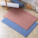 Axyaa Hotel Quality Cotton Bath Mat 100% Cotton, White/Red/Blue High-Quality Spa Floor Mat