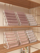 Axyaa Acrylic Nail Polish & Jewelry Organizer Rack in Clear for Manicure Storage