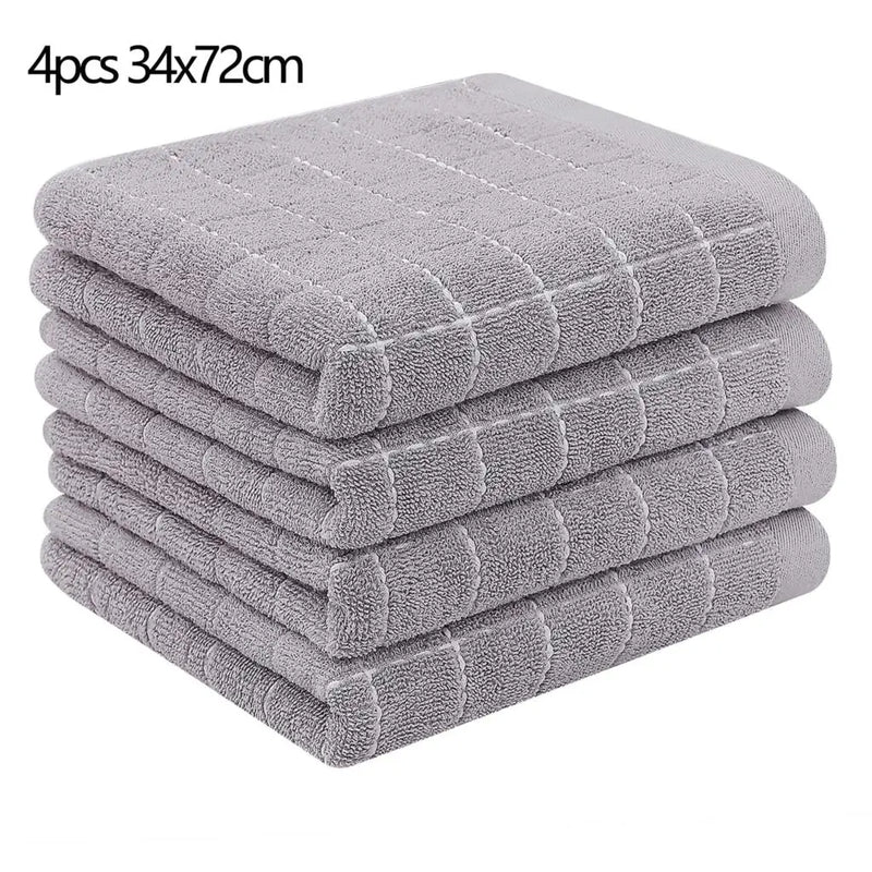 Axyaa Super Absorbent Cotton Kitchen Towel Set for Home Cleaning and Drying