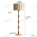 Axyaa Solid Wood Ceramic Table Lamp | Elegant Bedside Nightstand Light