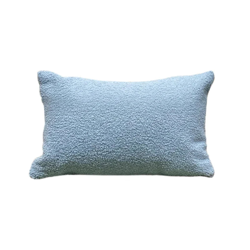 Axyaa Teddy Faux Fur Cushion Cover 30x50 Throw Pillow Cover White Sofa Decor