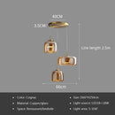 Axyaa Glass Pendant Light: Modern Luxury Nordic LED Hanging Lamp for Bedroom