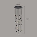 Axyaa Modern LED Staircase Chandeliers for Living Room Hanging Light