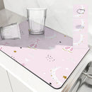 Axyaa Ballet Shoes Desk Drain Pad: Heat Resistant Non-slip Dish Drying Mat