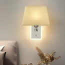 Axyaa Fabric Square Wall Lamp: LED Bedroom Retro Light for Home Hallway Dcor