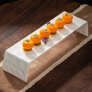 Axyaa Solid Color Ceramic Arch Bridge Plate for Sushi & Desserts