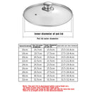 Axyaa Tempered Glass Pot Lid with Stainless Steel Rim - Shatter-Proof Round Chef Cover