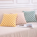Axyaa Checkerboard Pillow Cover: Soft Cozy Double-Sided Checkered Pattern for Living Room