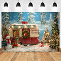 Axyaa Christmas Party Decoration Background Cloth Car & Tree Hanging Cloth