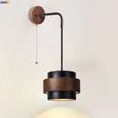 Axyaa Black Travertine Adjustable LED Wall Sconce Reading Lamp