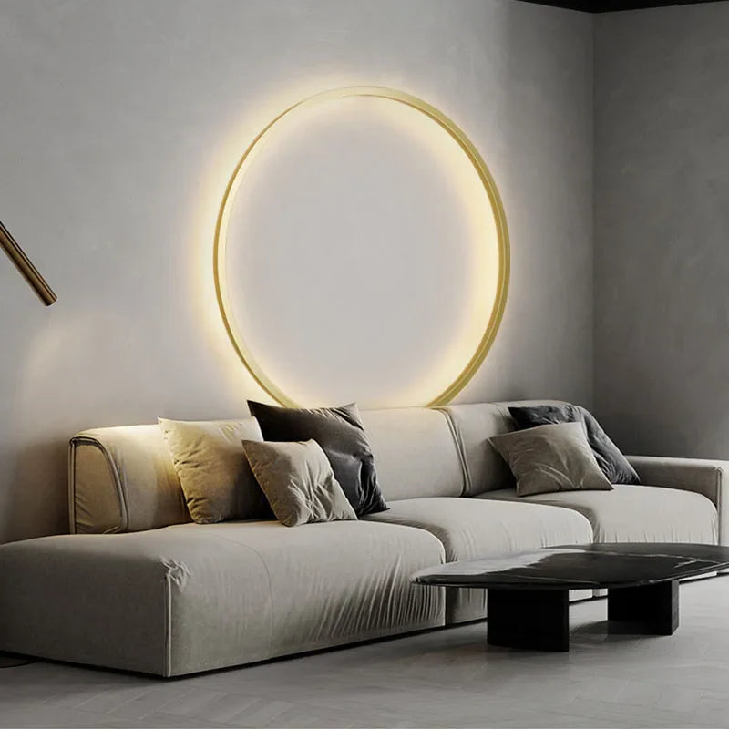 LED Wall Lamps for Modern Spaces by Axyaa: Circle Background USB Wall Lights