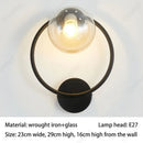 Axyaa LED Glass Wall Lamp Indoor Bedroom Bedside Home Decor Lighting