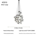 Axyaa Glass Balloon Chandelier: Modern Nordic Lamp for Staircase, Living Room & Dining Room