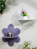 Axyaa Flower Wall Shelf: Cute Nursery Decor, Floating Display Stand for Kids' Room
