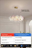 Axyaa French Crystal Chandelier and American Retro Flower Lamp
