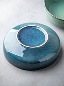 Axya Ceramic Salad Bowl Set Nordic Kitchen Soup Plate Vintage Cutlery Gift