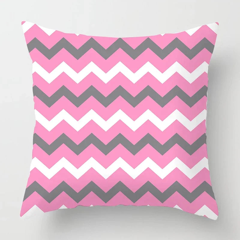Axyaa Nordic Pink Sweet Home Sofa Cushion Cover, Cozy Living Room Decor