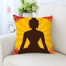 Axyaa Buddha Gold Elephant Mandala Meditation Decorative Pillow Case Zen Square