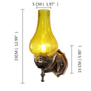 Axyaa Vintage Chinese Style Wall Glass Light with Crack Lampshade for Bar Loft Bedroom