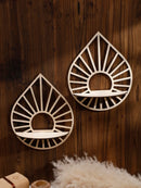 Axyaa Floating Crystal Shelf Display for Boho Home Decor in Living Room