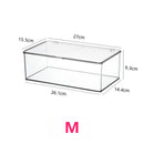 Axyaa Acrylic CD Record Game Cartridge Storage Box with Cover, Transparent Organizer