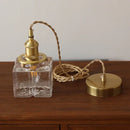 Axyaa Vintage Brass Glass Pendant Lamp for Bedroom and Dining Room