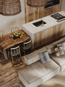 Axyaa Handmade Rattan Pendant Lamp for Seaside Resort Living Kitchen