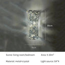 Axyaa Crystal LED Wall Sconces Gold/Chrome Metal Lighting Fixture