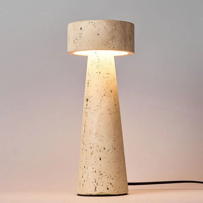 Axyaa Retro Yellow Stone Bedside Lamp