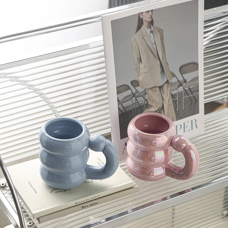 Axya Korean Style Ceramic Coffee Mug Set for Friends