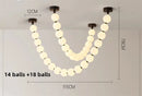 Axyaa White Ball LED Pendant Light Chandelier for Stylish Indoor Decor