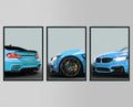 Axyaa SuperCar Trio Modern Aesthetic Canvas Wall Art for Home Decor