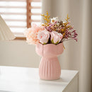 Axyaa Red Ceramic Vase: Elegant Living Room Decor & High-End Ornament