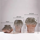 Axyaa Geometric Gradient Glass Flower Vase - Home Decor Accessory