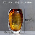 Axyaa Bubble Glass Vase: Hydroponic Planter Flower Arrangement Decor Vessel
