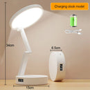Axyaa Foldable Lamp With Clock USB Charging LED Desk Light
