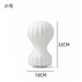 Axyaa Nordic White Silk Desk Lamp for Bedroom and Living Room