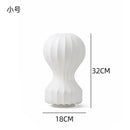 Axyaa Nordic White Silk Desk Lamp for Bedroom and Living Room