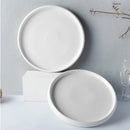 Axya White Ceramic Dinner Plate Round Square Tableware Storage Tray