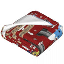 Axyaa ELF Nutcrackers Blanket: Festive Flannel Throw for Home Decor