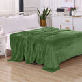 Axyaa Velvet Plush Fleece Blanket - Solid Color Velour Design