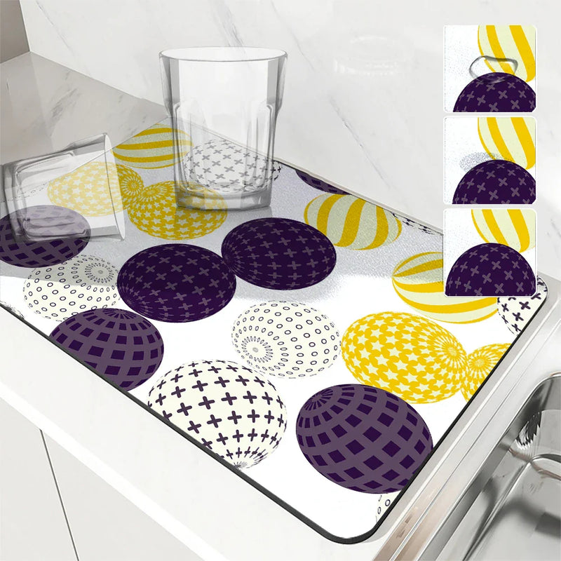 Axyaa Geometric Pop Star Absorbent Drying Mat