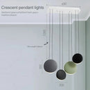 Axyaa Moon Crescent LED Chandelier for Dining Room and Kitchen Island