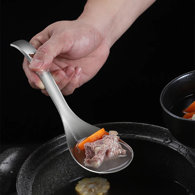 Axyaa Stainless Steel Rice Spoon Colander Skimmer Ladle Serving Utensil