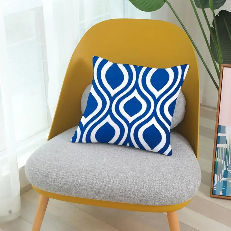 Axyaa Simple Modern Blue Pillowcase for Home Decor
